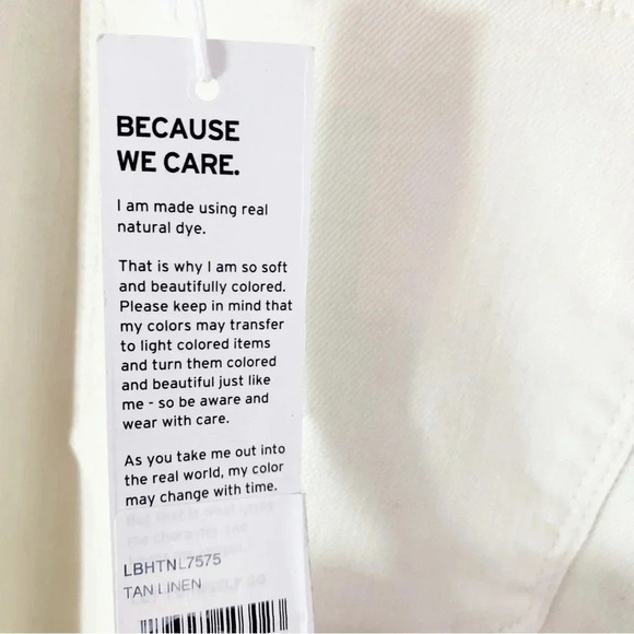 Hudson Rosalie Wide Leg Distressed Knee High Rise Jeans Tan Linen Size 30 NWT - Picture 10 of 12